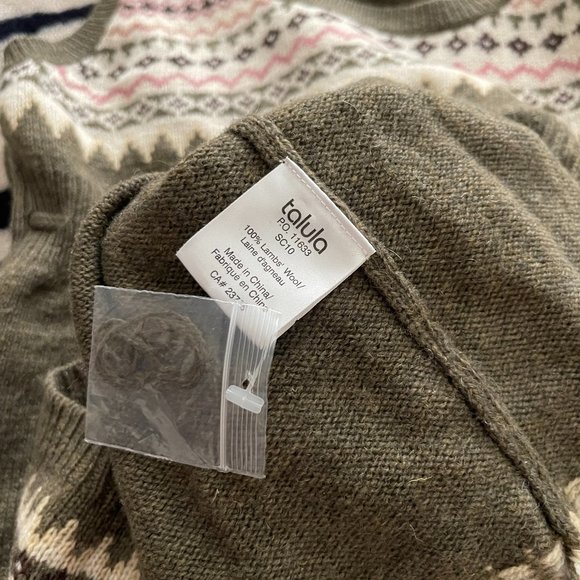 Talula 100% Lambswool Sweater Vest Size Medium - Picture 4 of 5